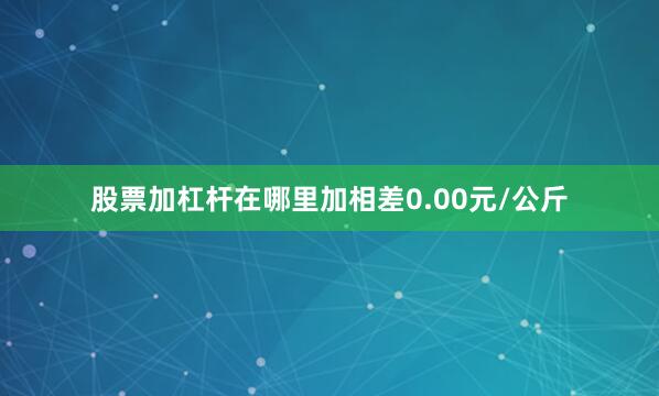 股票加杠杆在哪里加相差0.00元/公斤